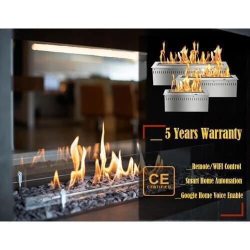 Inno-Fire 24 inch intelligent smart silver or black automatic remote control modern outdoor fire place