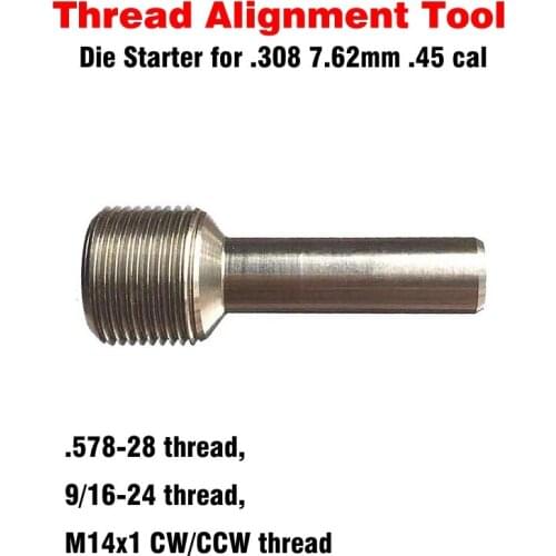 M14x1 left/right Mosin Nagant Thread M15x1 Threading Alignment Tool (TAT) Die Starter 9/16-24 .578-28 for .308 7.62mm .45 cal