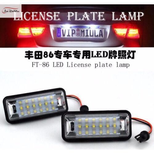 JanDeNing 2pcs Error Free 18 LED License Plate Lights For Toyota FT-86