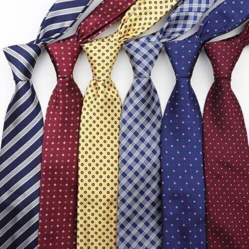 Classic Stripe skinny Neck Tie 8CM Mens Formal Jacquard business wedding tie