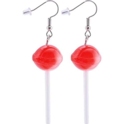 Creative Emulational Translucent Candy Earrings Sweet Cute Stereoscopic Fruit Candy Eardrop Lovely Student Girls Jewelry Gifts