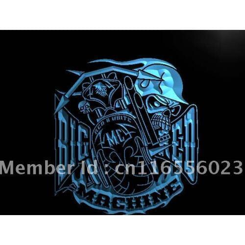 LD484- Big Red Machine Skull LED Neon Light Sign home decor crafts