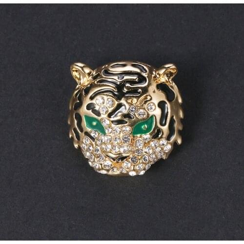 New Vintage Metal Tiger Face Head Brooch Pins For Women And Men Cute Animal Brooches For Party Cloth Jewelry Decor Accessories