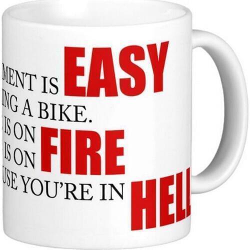 Project management saying riding a bike White Coffee Mugs Tea Mug Customize Gift By LVSURE Ceramic Mug Travel Coffee Mugs