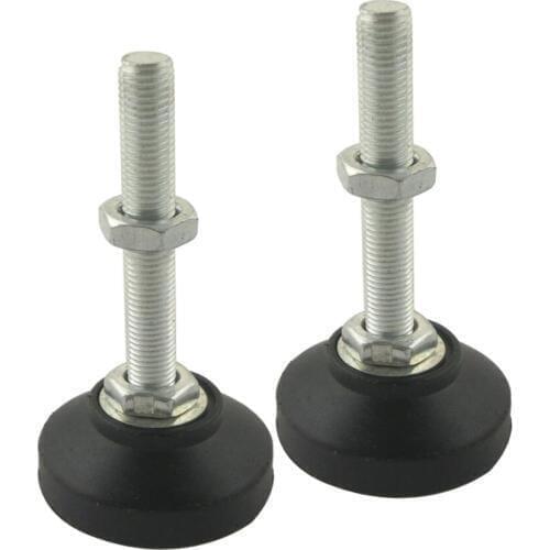 2pcs M16x100mm Adjustable Foot Cups Reinforced Nylon Base 80mm Diameter Articulated Feet M16 Thread Leveling Foot