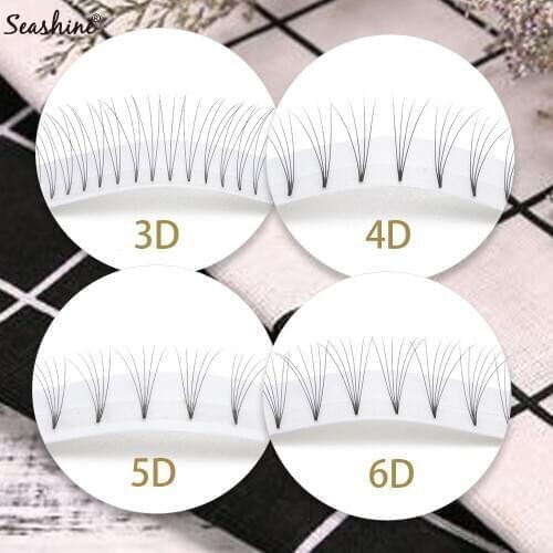 Seashine Russian Premade Volume Fans Mink Eyelash Extensions Semi Permanent Bigger Blooming 3D Eye Lash