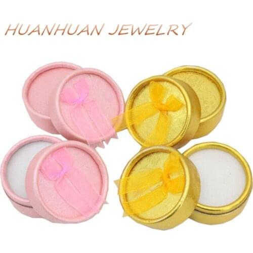 Lovely Golden And Pink Jewelry Gift Box Storage Cute Boxes Small Gifts Case For Ring Earrings Party Jewelry Casket Display B3448
