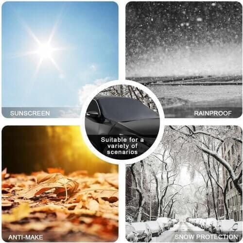 Magnetic Edges Car Windshield Sunshade Auto Windscreen Protective Cover Guard
