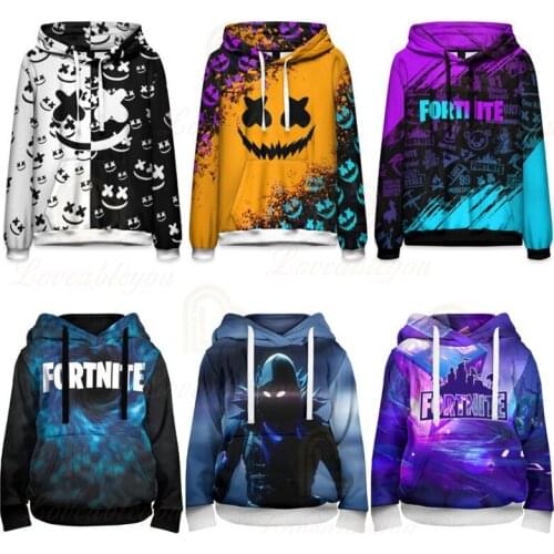 Fortnite Battle Men and Women Sweatshirt Victory Cartoon Tops Baby Clothes 8 To 19 Years Kids Game Hero 3D Boys Girls Hoodie