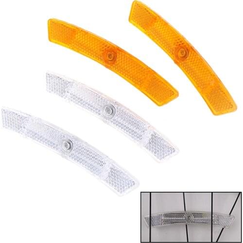 Bike Spoke Reflector 2pcs Mountain Bike Fish-shaped Steel Rim Spoke Reflectors Bicycle Wheel Rim Reflective Light Cycling Parts