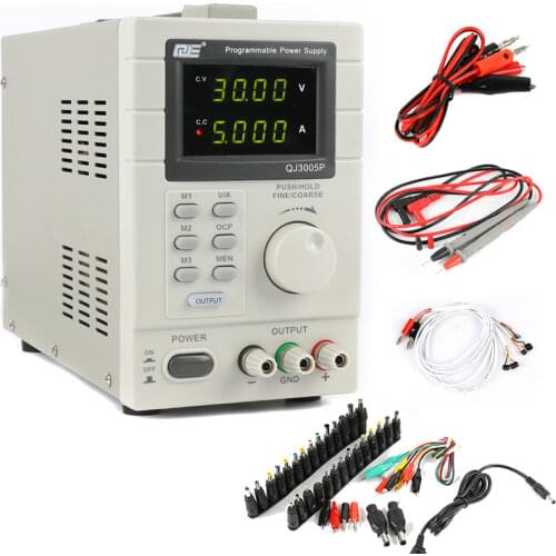 QJ3005P 30V 5A Highly Accurate Adjustable Digital DC-regulated Power Supply Remote Control Via PC+DC Jack EU/US/AU Plug