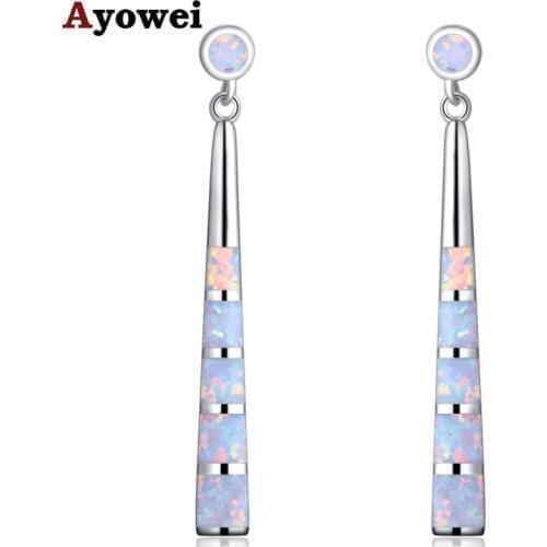 For girlfriend wedding gift 925 sterling silver created white jewelry earrings for women party gift 4.19g SE003A