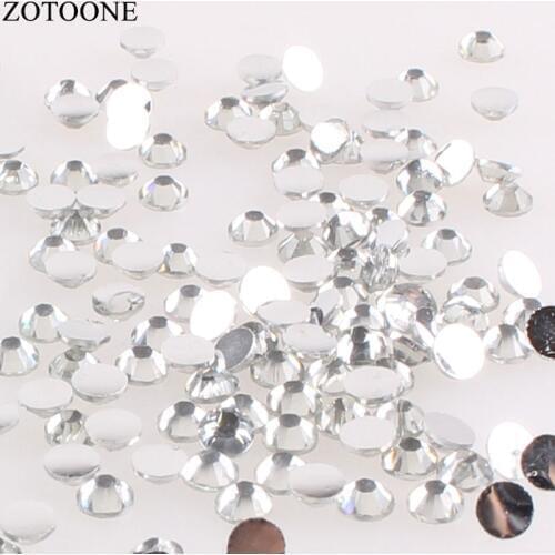 ZOTOONE Resin Rhinestone Top Applique Glue On Cheap Flat Back Rhinestones For Clothes Shoes DIY Stones And Crystals Decorations