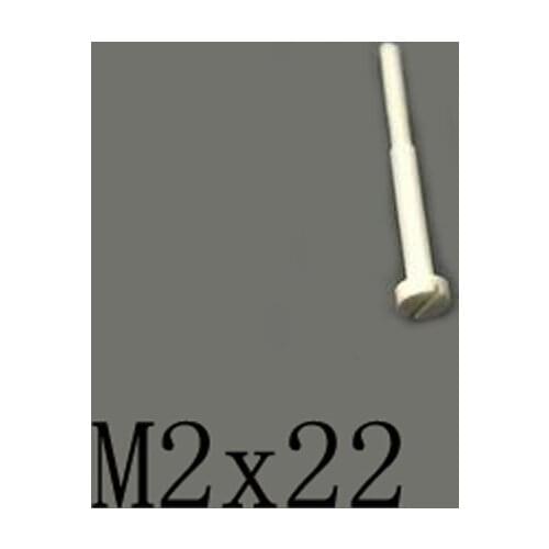 1pcs M2x22mm Slotted Round Head Half Tooth Screw Ceramic Insulated Bolt High Temperature Corrosion Resistance Zirconin
