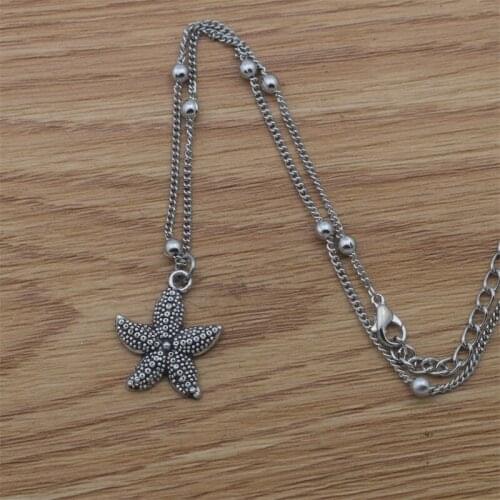 12pcs Cute Ocean Animal Starfish Pendant Necklace Wedding Party Jewelry For Women Gift