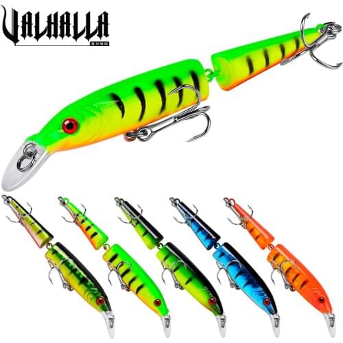 VALHALLA 5Pcs Jointed Fishing Lures 10.5cm 9.2g Sinking Minnow Bait Aritificial Hard Wobblers Swimbaits Crankbaits Pesca Tackle