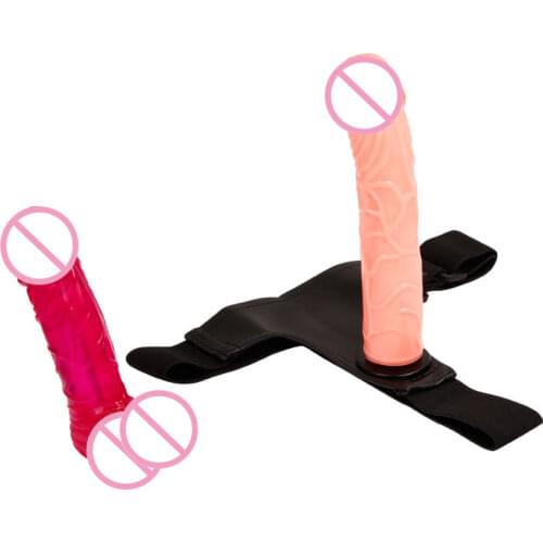 BAILE Strap on Double Dildo Realistic Dick Sex Dildo Rubber Penis Sex Products Gay Sex Toys Sex Toys for Woman Strapon Dildo