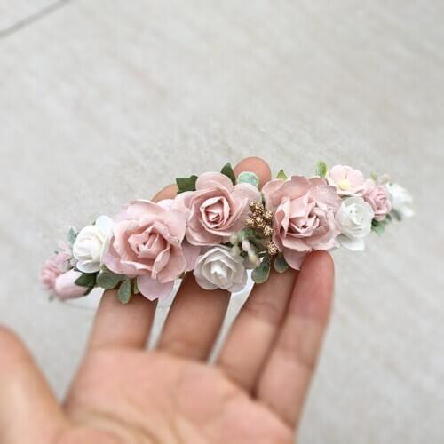 Free Shipping Newborn Blush Pink Flower Girl Crown