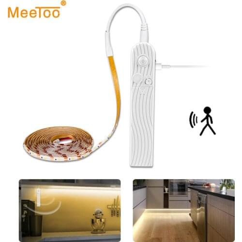 Wireless PIR Motion Sensor LED Night Light Stair Kitchen Cabinet Sensor Light USB LED Strip Night Lamp For Bedroom TV Backlight