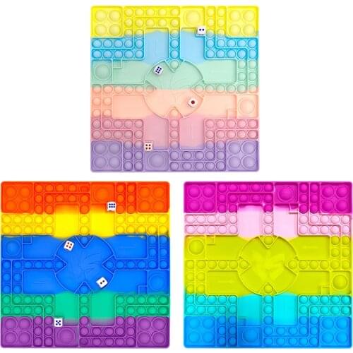 Big Size Fidget Toys Push Bubble Chess Board Stress Relief Puzzle Toy Autism Need Sensory Antistress Game Gifts Squeeze Toys New