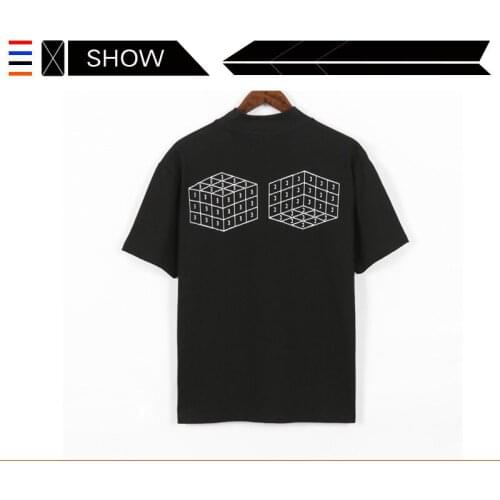 Chao brand cavempt C.E cube e c tee Rubiks cube small high collar fashion cut short sleeve T-shirt