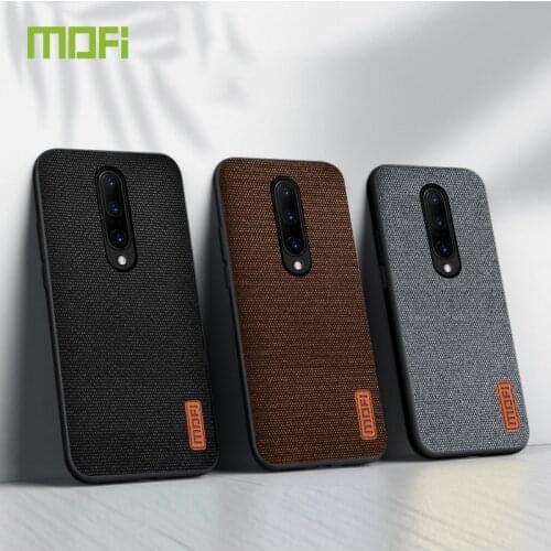 MOFi For Oneplus 8 Case 8 Pro Cover One Plus 6 Pro Case Back Hard Soft Silicone Edge Fabrics Cases For 1+ 7 Pro Case Full Cover