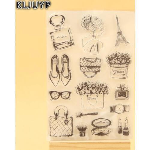 KLJUYP Lady Decoration Transparent Clear Silicone Stamp/Seal for DIY scrapbooking/photo album Decorative clear stamp sheets