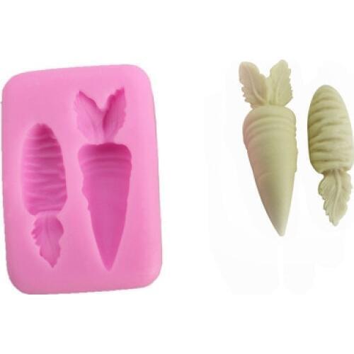 Liquid Silicone Mold Carrots Flip Sugar Cake Decorative Chocolate Mold Baking Tools K130