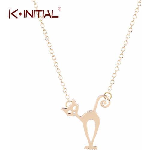 Kinitial Dance Cat Necklace Animal Stray Necklaces Kitten Jewellery Designs Fancy Cats Fashion Pendant Necklace Jewelry Collar