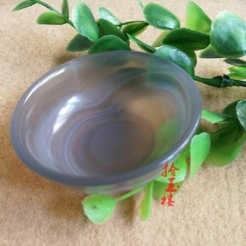 China handmade jade carving Kung Fu teacup tea bowl pure natural agate tea bowl