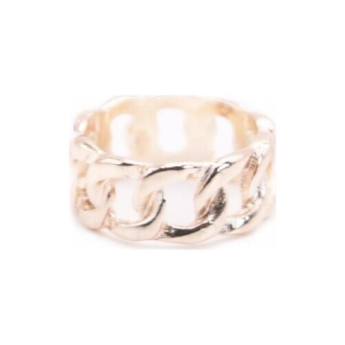 Classic Chain Pattern Flat Ring Hollow out Design Environmental Protection Material Suitable for Men And Women