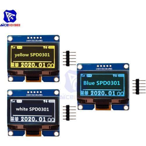 Diymore 1.54" 128X64 OLED LCD Display Module SPD0301 5PIN SPI IIC I2C Interface 12864 for Arduino UNO R3 MEGA2560 AVR STM32