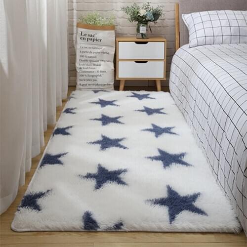 Washable Artificial Wool Carpet Anti-Slip Faux Fur Rug Floor Mat For Living Room Round Bedroom Chair Cover