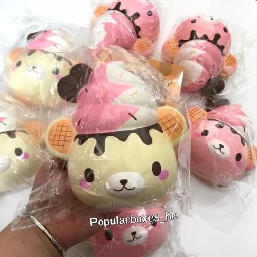 Creamiicandy yummiibear head bun squishy Slow Rising Gift Toy