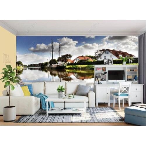 Custom mural 3d photo wallpaper European style villa super clear canal home decor living room wallpaper for wall 3 d on the wall