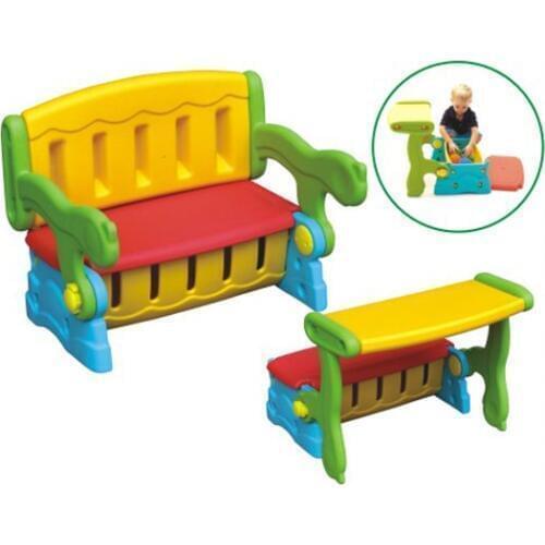 Multifunctional child furniture for Talent Childcare Center,kids plastic storage/chairs/table in one,plastic toys for playground