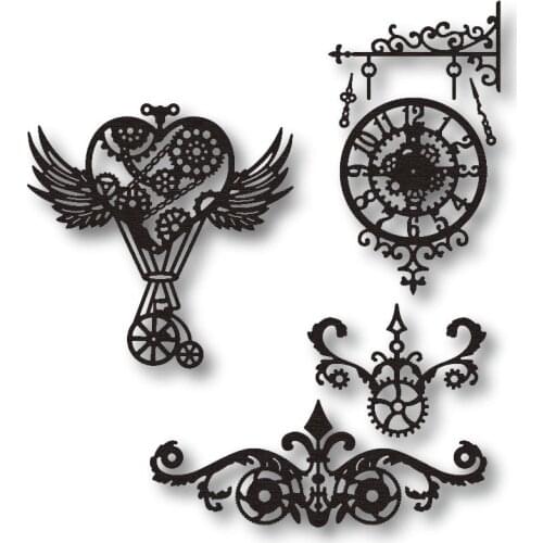 2021 new creative punk gear metal cutting mold decoration background scrapbook greeting card crafts blade punching template