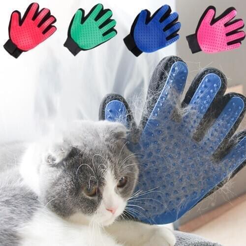 Grooming Glove for Dogs Comb Glove 1pcs Pet Cat Finger Cleaning Massage Glove for Animal Grooming Pet Dog Hair Deshedding Brush