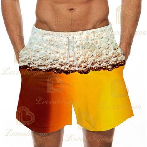 Board Shorts Beer Day Party 3D Print Casual Beach Shorts Mascuino Gym Street Boys Shorts Husbands Fashionable Sports Mens Pants