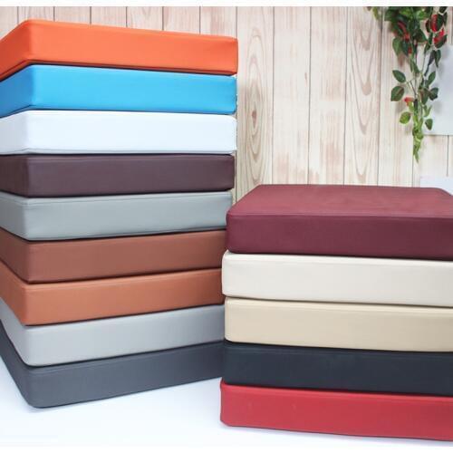 Synthetic Leather Cushion Comfortable Office Car Seat Cushion Thick Leather Foam Cushion Chair Pads Foam Cushion
