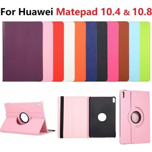 Funda For Huawei Matepad 10.4 Case PU Leather Stand Shell For Huawei Matepad Pro 10.8 Cover Rotation Coque For Matepad Case 10 4