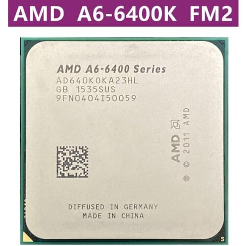 Processeur AMD A6-Series A6-6400 A6 6400k A6 6400B, 3.9G, 65W, double cœur, prise FM2