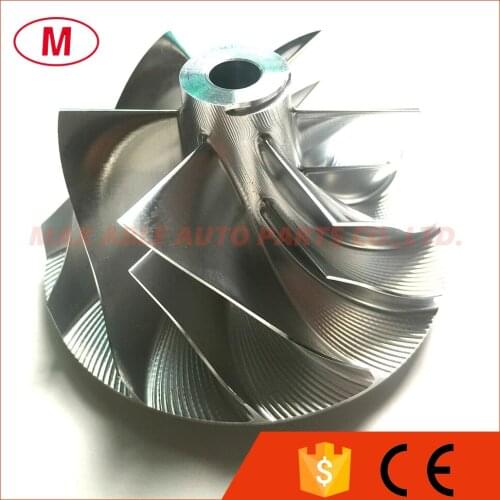 RHE6 NH364606 56.30/75.06mm 6+6 blades Turbo Billet compressor wheel/Aluminum 2618/Milling compressor wheel for Hino/Isuzu