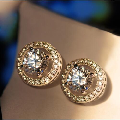 Luxury Jewelry Brand New choucong Hot Top Selling 925 Sterling Silver AAA Cubic Zirconia High Quality Honorable Stud Earring Set