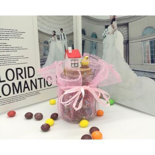 26cm Dimeter Organza Pink Round Drawstring Wedding Party Event Festival Favor Candy Pounch Jewelry Gift Tulle Yarn Bags Packing