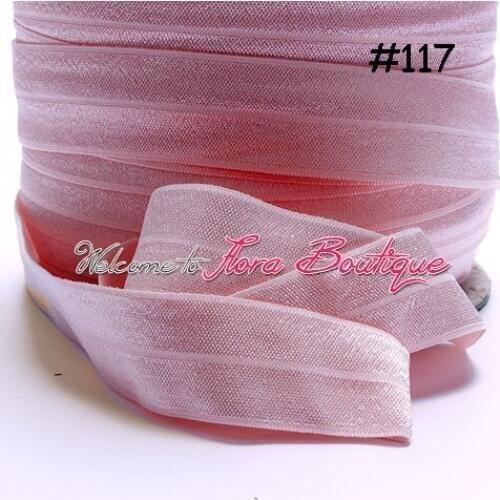Pink fold over elastic ribbons, #117 colored elastic, free shipping