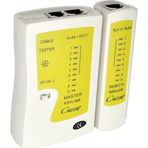 CNCOB RJ45 and RJ11 Network Cable Tester Ethernet LAN Network Test Tool Cat5e Cat6a RJ12 UTP FTP Detector