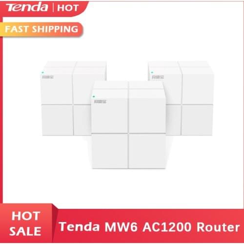 Tenda Nova MW6 WiFi Gigabit Router Whole Home Mesh WiFi System with 11AC 2.4G/5.0GHz Wireless WI-FI Repeater, APP Remote Manage