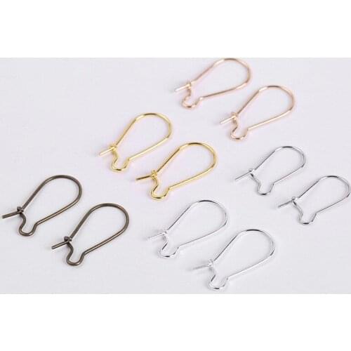 50pcs/Lot 12*25mm Silver/Ancient Bronze/Gold /kc Gold Color Earring Hooks Earring Ear Wires Findings DIY Jewelry Making