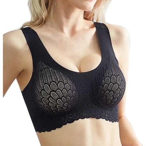 Women Push Up Bralette Plus Size Bra 2XL Seamless Bras For Women Underwear BH Sexy Lace Brassiere With Pad Vest Top Bra